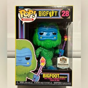 Black Light Bigfoot (marshmallow) Funko 28 MIB w/ HQ Sticker on box & Store Bag